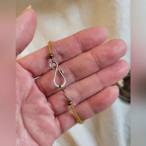 ✨️HP✨️NWOT Pretty Boho Artisan Colorful Multi Bead Metal Heart Necklace - Picture 6 of 8